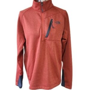 North Face 1/2 Zip Warm Orange Men's Pullover Coats Sweater Size XL